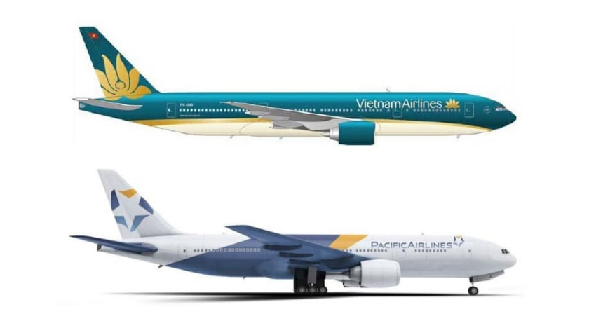 Aereo di Vietnam Airlines ed aereo di Pacific Airlines